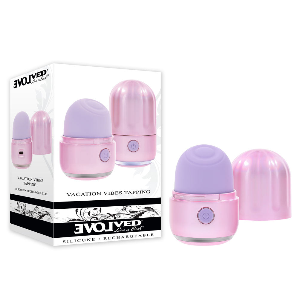 Evolved VACATION VIBES - TAPPING - Pink 8.5 cm USB Rechargeable Tapping Stimulator Evolved